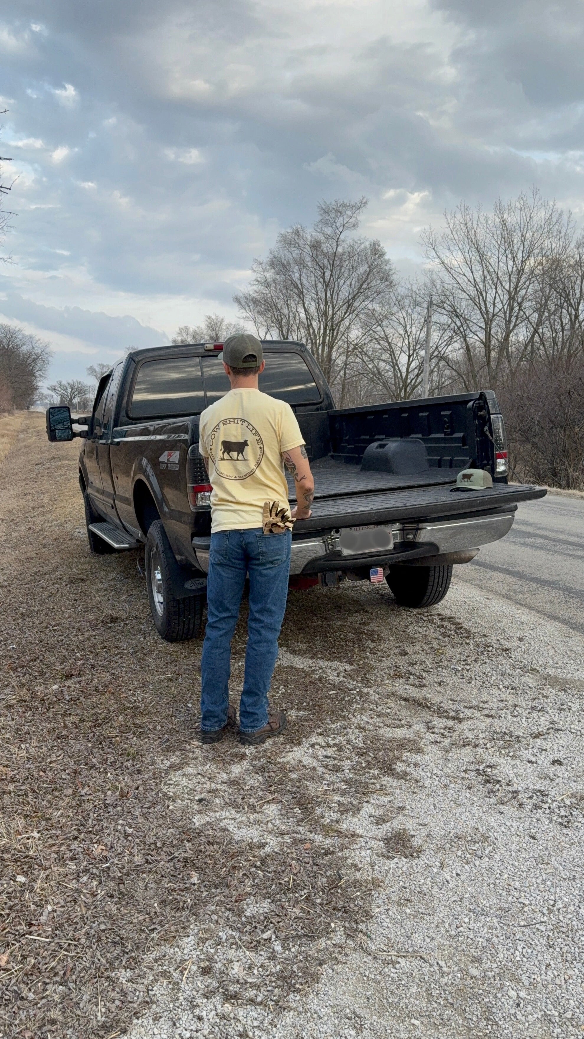 Cow Shit Life Pocket Tee - Butter