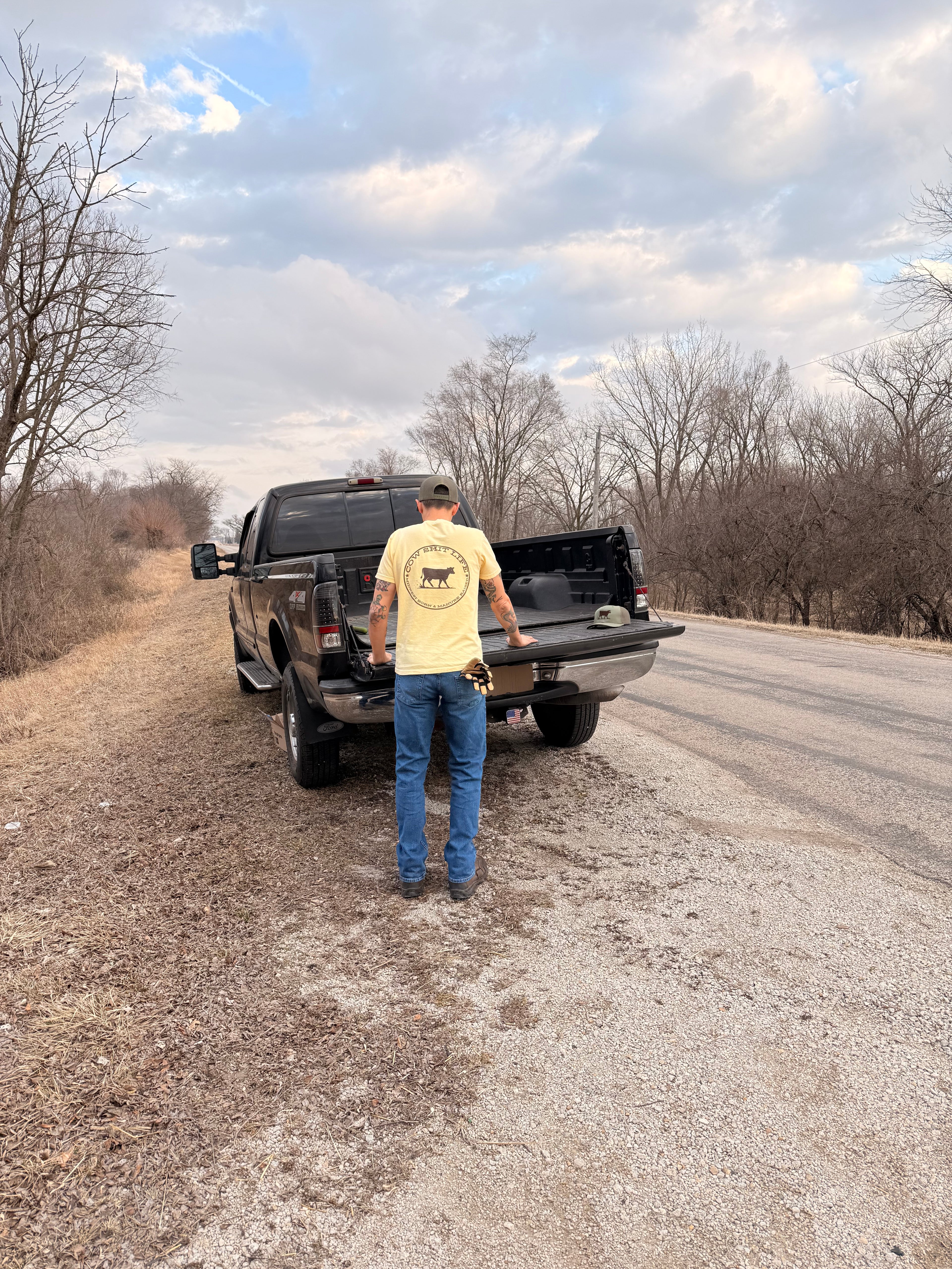 Cow Shit Life Pocket Tee - Butter